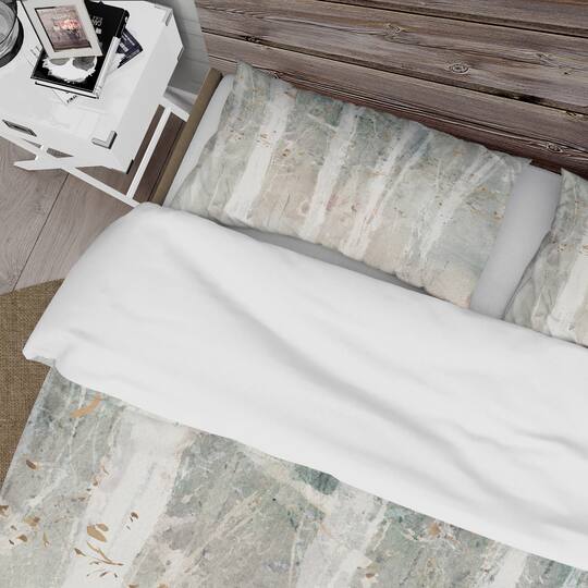 Designart 'A Woodland Walk into the Forest V' Farmhouse Bedding Set